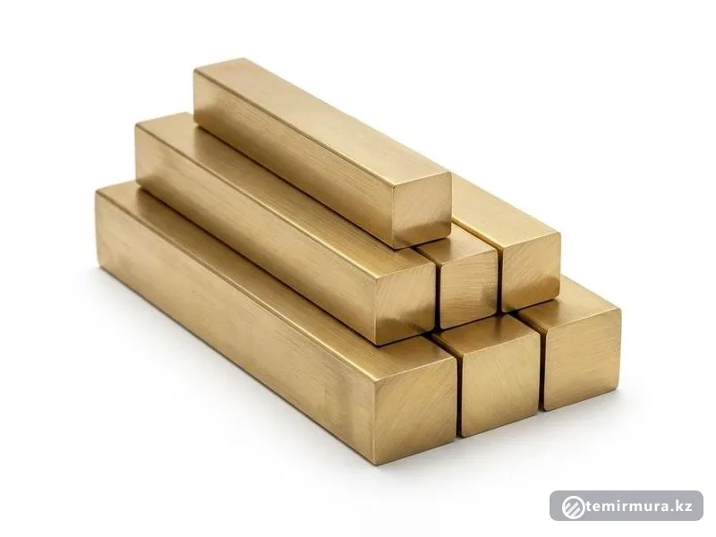 Латунный квадрат Л59 10х10 мм ГОСТ 2060-90 — 10×10 мм, склад TEMIR MURA